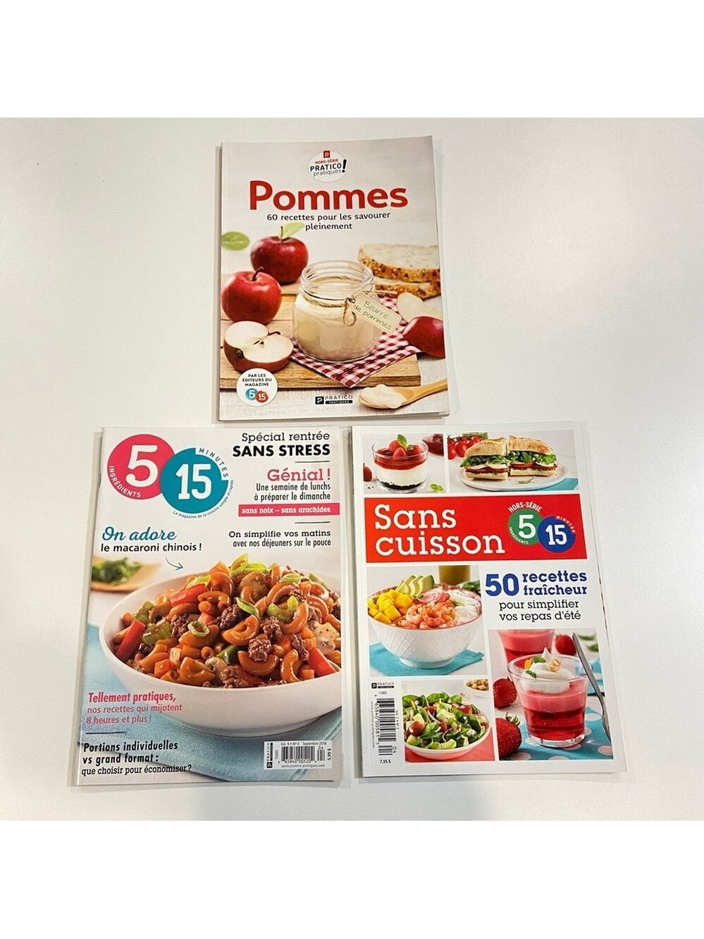 French Cooking Magazine Bundle Practico Sans Cuisson Quick Easy Recipes français